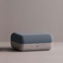 ELEKTRA OTTOMAN - Gray Plain Blue