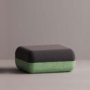 ELEKTRA OTTOMAN - Green Plain Anthracite