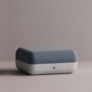 ELEKTRA OTTOMAN - White Plain Blue