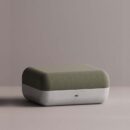ELEKTRA OTTOMAN - White Plain Olive