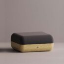 ELEKTRA OTTOMAN - Yellow Plain Anthracite