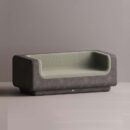 MITHRA SOFA - Anthracite Plain Light Green