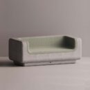 MITHRA SOFA - Gray Plain Light Green