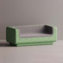 MITHRA SOFA - Green Plain Gray