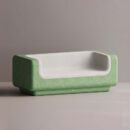 MITHRA SOFA - Green Plain White