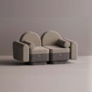 REO LOVESEAT - Anthracite Plain Beige