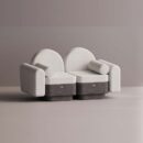 REO LOVESEAT - Anthracite Plain White