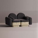 REO LOVESEAT - Cream Plain Anthracite