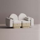 REO LOVESEAT - Cream Plain White