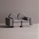 REO LOVESEAT - Gray Plain Gray