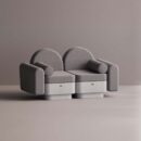 REO LOVESEAT - White Plain Gray