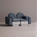 REO LOVESEAT - White Plain Slate
