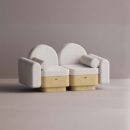 REO LOVESEAT - Yellow Plain White