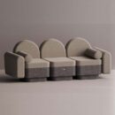 REO 3-PERSON SOFA - Anthracite Plain Beige