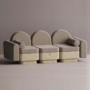 REO 3-PERSON SOFA - Cream Plain Beige