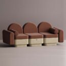 REO 3-PERSON SOFA - Cream Plain Terracotta