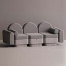 REO 3-PERSON SOFA - Gray Plain Gray