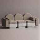 REO 3-PERSON SOFA - White Plain Beige