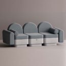 REO 3-PERSON SOFA - White Plain Slate