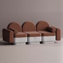 REO 3-PERSON SOFA - White Plain Terracotta