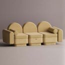 REO 3-PERSON SOFA - Yellow Plain Anthracite