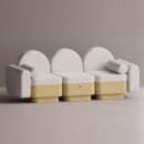 REO 3-PERSON SOFA - Yellow Plain Mustard