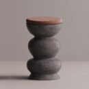 RHAPSO STOOL - Anthracite Plain Terracotta