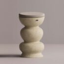 RHAPSO STOOL - Cream Plain Beige