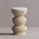 RHAPSO STOOL - Cream Plain White