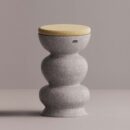 RHAPSO STOOL - Gray Plain Mustard