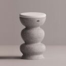 RHAPSO STOOL - Gray Plain White