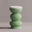 RHAPSO STOOL - Green Plain White