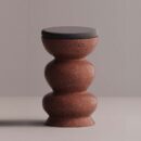 RHAPSO STOOL - Maroon Plain Anthracite