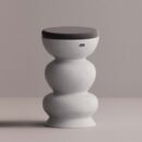 RHAPSO STOOL - White Plain Anthracite