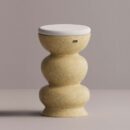 RHAPSO STOOL - Yellow Plain White