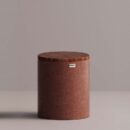ROUND STOOL - Maroon