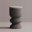 ULGEN STOOL - Anthracite Plain Beige