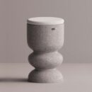 ULGEN STOOL - Gray Plain White