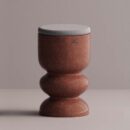 ULGEN STOOL - Maroon Plain Gray