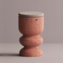 ULGEN STOOL - Red Plain Beige