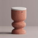 ULGEN STOOL - Red Plain White