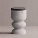 ULGEN STOOL - White Plain Anthracite