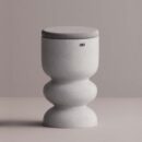 ULGEN STOOL - White Plain Gray