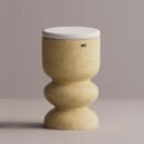ULGEN STOOL - Yellow Plain White