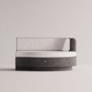 ANGELIA LARGE RIGHT EDGE - Anthracite Plain White