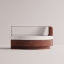 ANGELIA LARGE RIGHT EDGE - Maroon Plain White