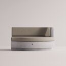 ANGELIA LARGE RIGHT EDGE - White Plain Beige