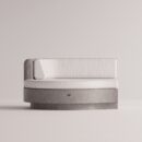 ANGELIA LARGE LEFT EDGE - Gray Plain White