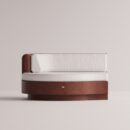 ANGELIA LARGE LEFT EDGE - Maroon Plain White