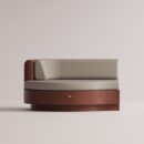 ANGELIA LARGE LEFT EDGE - Maroon Plain Beige